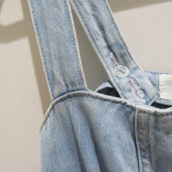 REFORMATION Farrah Chambray Denim Midi Dress Size 4 Palawan Blue Preppy Summer - Picture 7 of 16